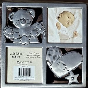 5 1/2" x 5 1/2" metal child's, baby, children frame. New.